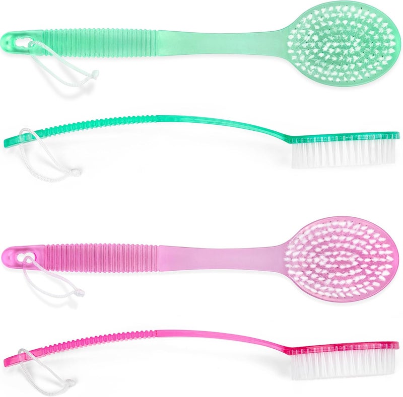 DecorRack Bath Brush with Bristles, Long Handle for Exfoliating Back, Body, and Feet, Bath and Shower Scrubber, Random Color (1 Pack) - Image 5